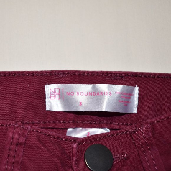 No Boundaries Junior Size 3 Burgundy - Picture 8 of 8